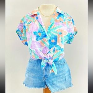 Vintage Tropical Button Up